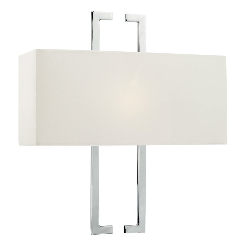 Dar Lighting Nile Wall Light Polished Chrome With Shade • NIL0750