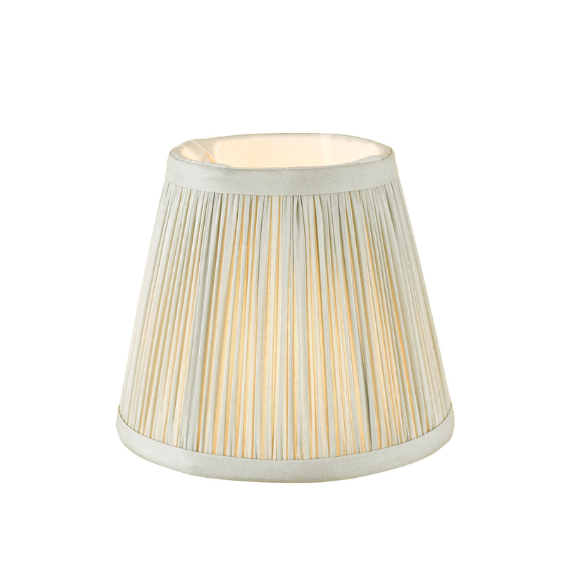 Dar Lighting Noelle Grey Silk Pleated Shade 14cm • NOE2639