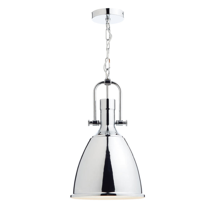 Dar Lighting Nolan 1 Light Pendant Polished Chrome • NOL0150