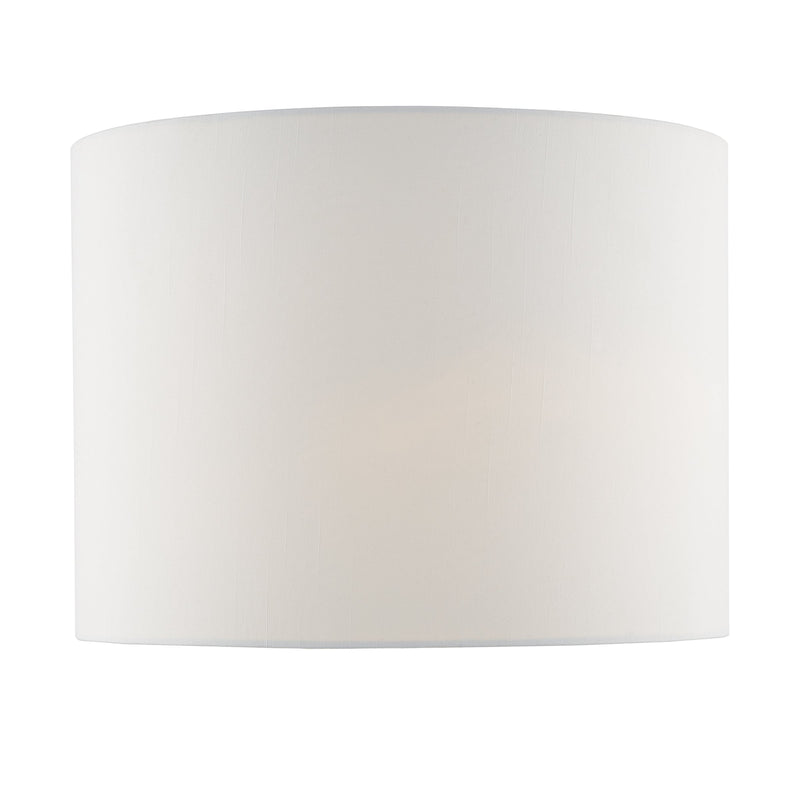 Dar Lighting Olalla Ivory Faux Silk Drum Shade 34cm • OLA4350RS-X