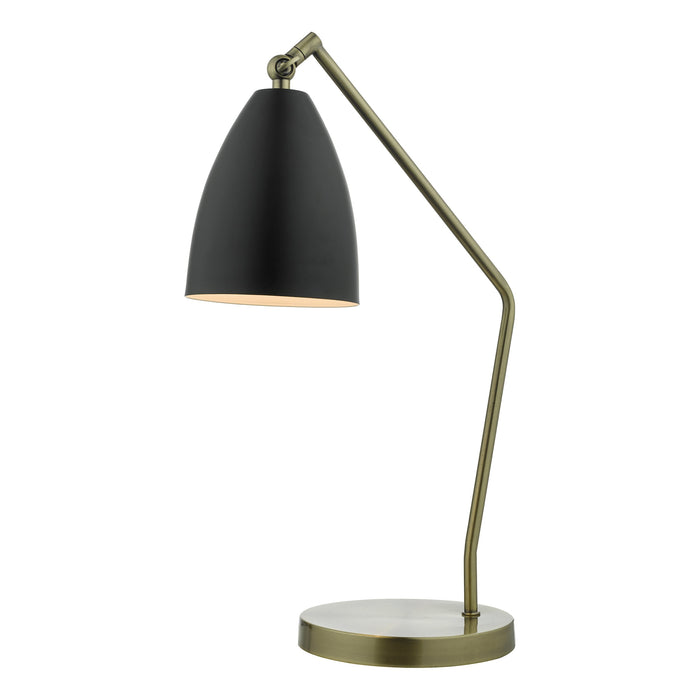 Dar Lighting Olly Task Table Lamp Antique Brass Black • OLL4154