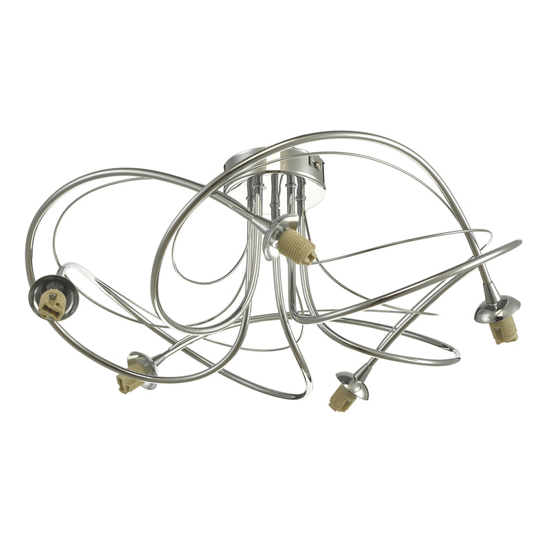 Dar Lighting Onawa 5lt Semi Flush Polished Chrome Frame Only • ONA5450-F
