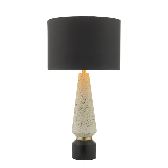 Dar Lighting Onora Table Lamp White & Black With Shade • ONO4255