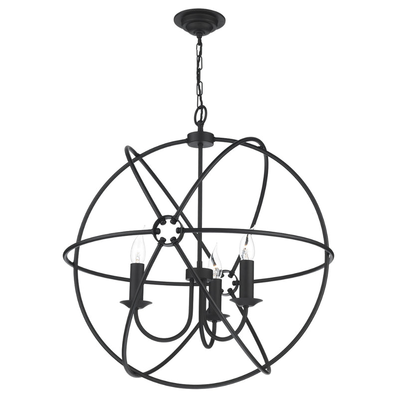 David Hunt ORB0322 Orb 3 Light Black Pendant Ceiling Light