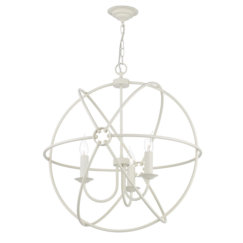 David Hunt ORB0333 Orb 3 Light Cream Pendant Ceiling Light