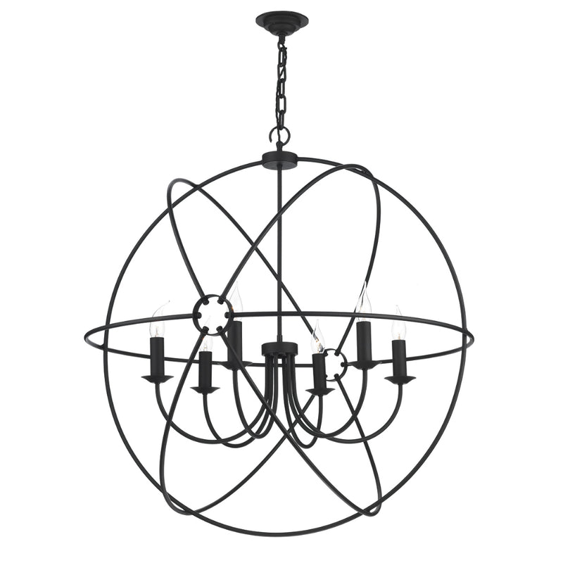 David Hunt ORB0622 Orb 6 Light Black Pendant Ceiling Light
