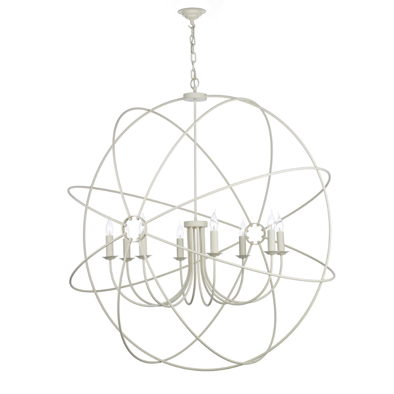 David Hunt ORB0833 Orb 8 Light Cream Pendant Ceiling Light