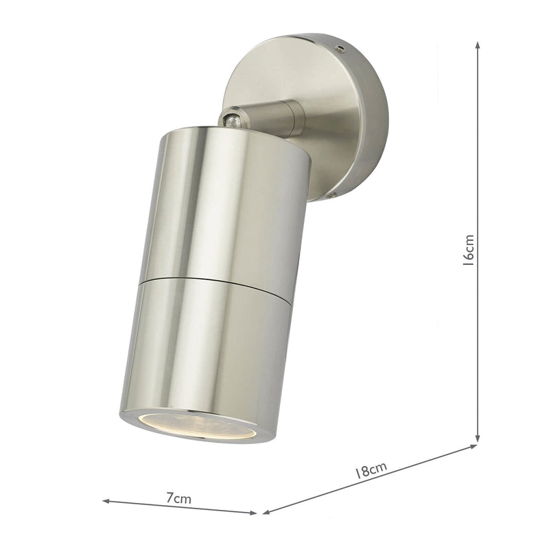 Dar Lighting Ortega Outdoor Single Spotlight Aluminium IP65 • ORT0768