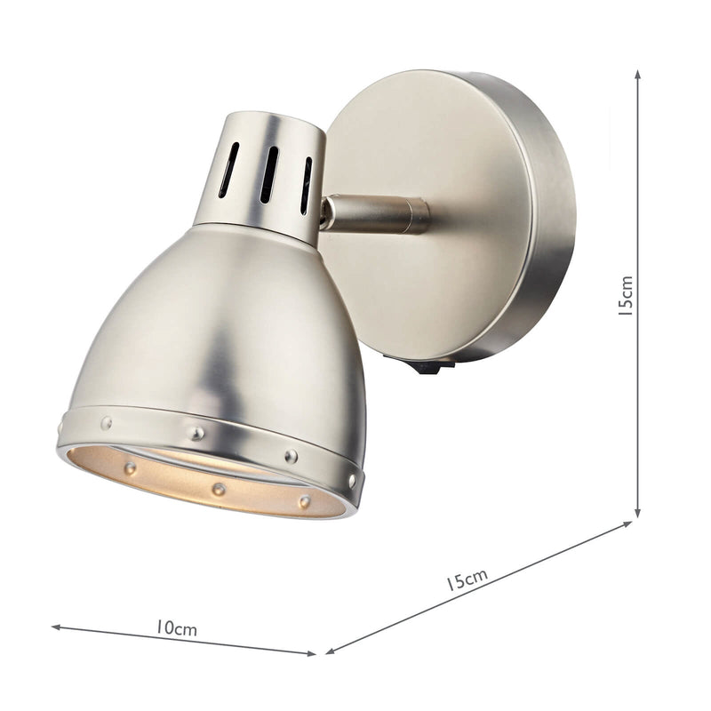 Dar Lighting Osaka Single Wall Spotlight Antique Chrome • OSA0761