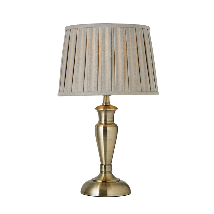 Endon Lighting OSLO-M-AN Oslo 35.5cm Base Only Table Lamp Antique Brass Finish