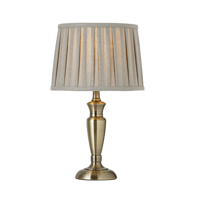 Endon Lighting OSLO-S-AN Oslo 31cm Base Only Table Lamp Antique Brass Finish