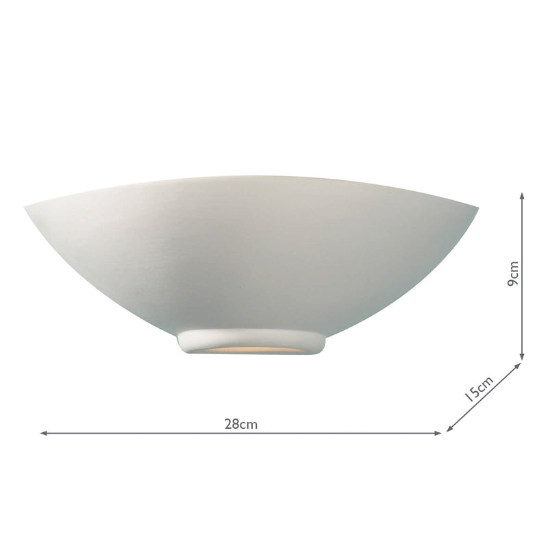 Dar Lighting Otis Wall Washer Unglazed • OTI0748