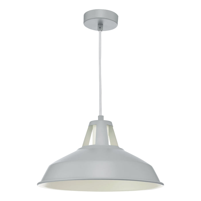 Dar Lighting Owain 1 Light Pendant Grey • OWA0139