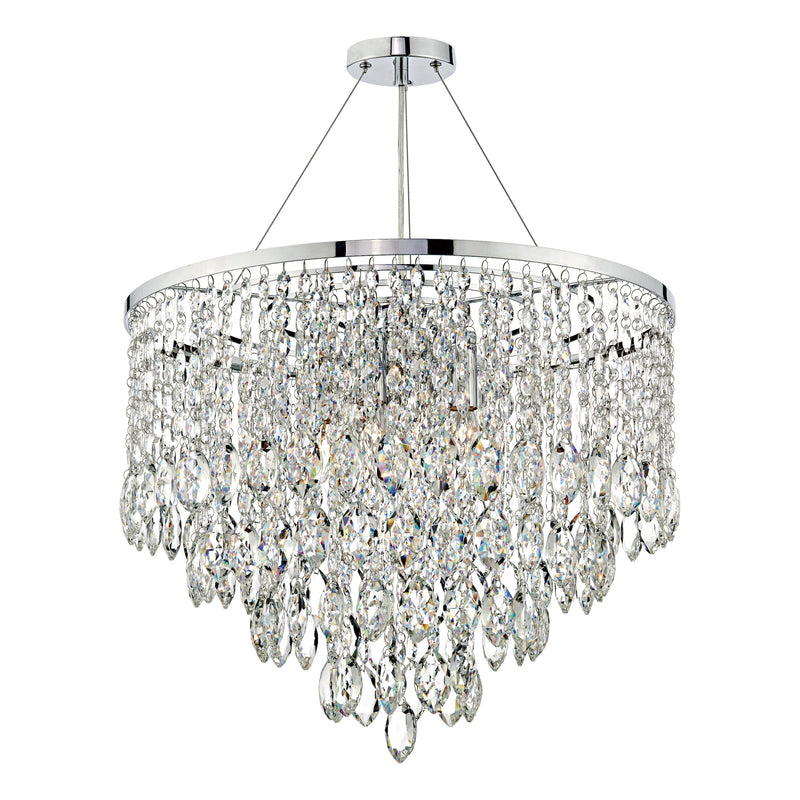 Dar Lighting Pescara 5 Light Round Pendant Decorative Crystal • PES0550
