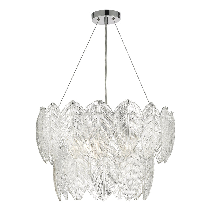 Dar Lighting Phillipa 3 Light Pendant Clear Glass And Polished Chrome • PHI0308