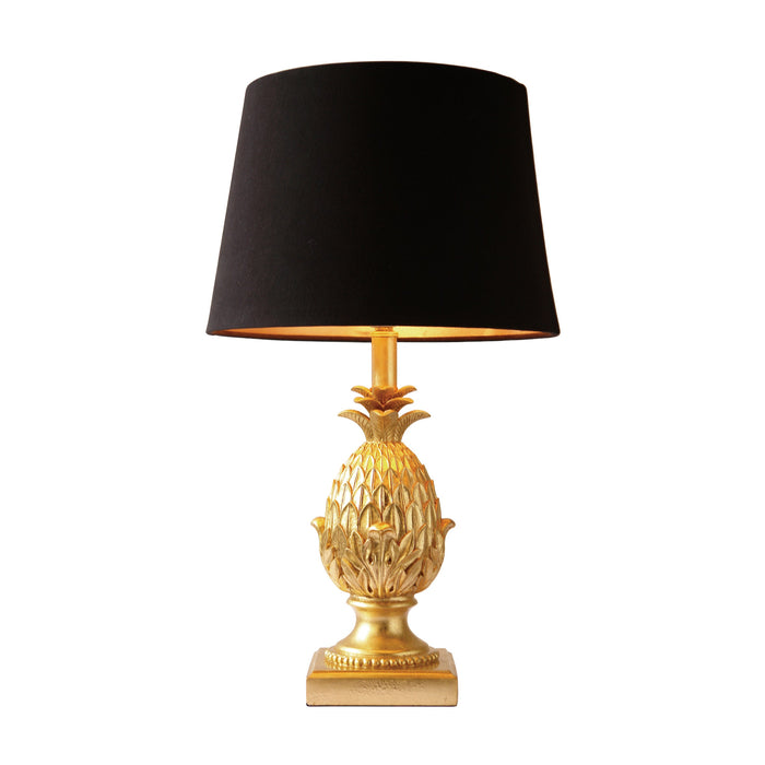Dar Lighting Pineapple Table Lamp Gold With Shade • PIN4235