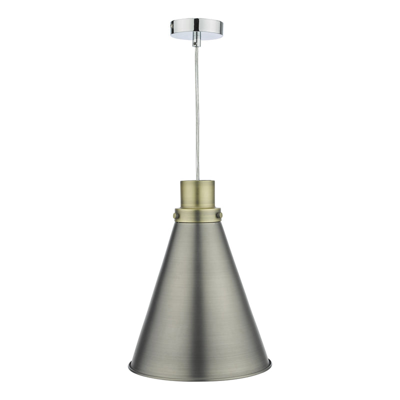Dar Lighting Potter Easy Fit Pendant Antique Chrome • POT8661