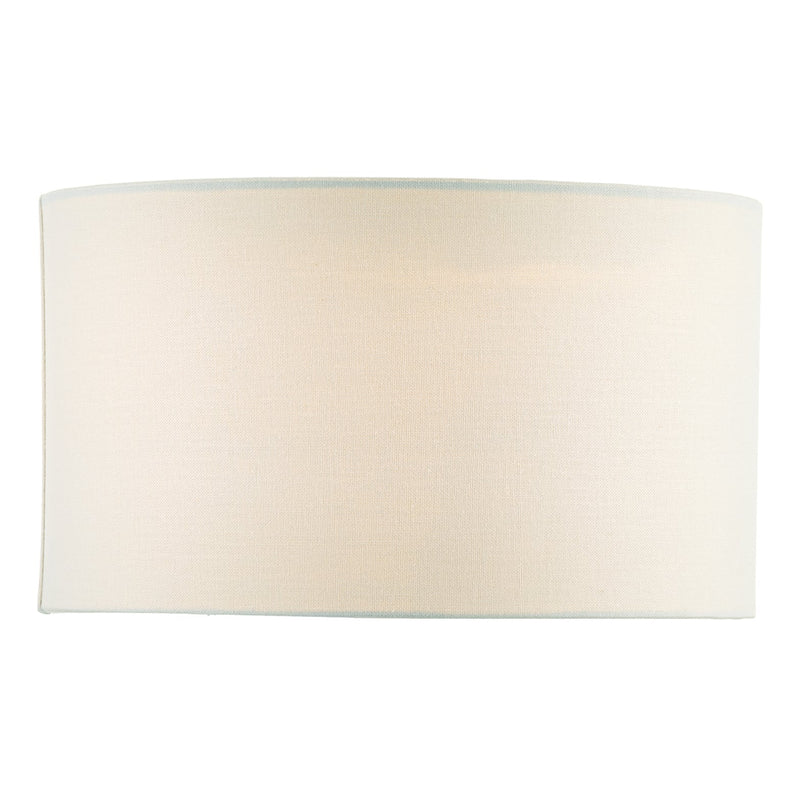 Dar Lighting Pyramid White Linen Drum Shade 35cm • PYR142