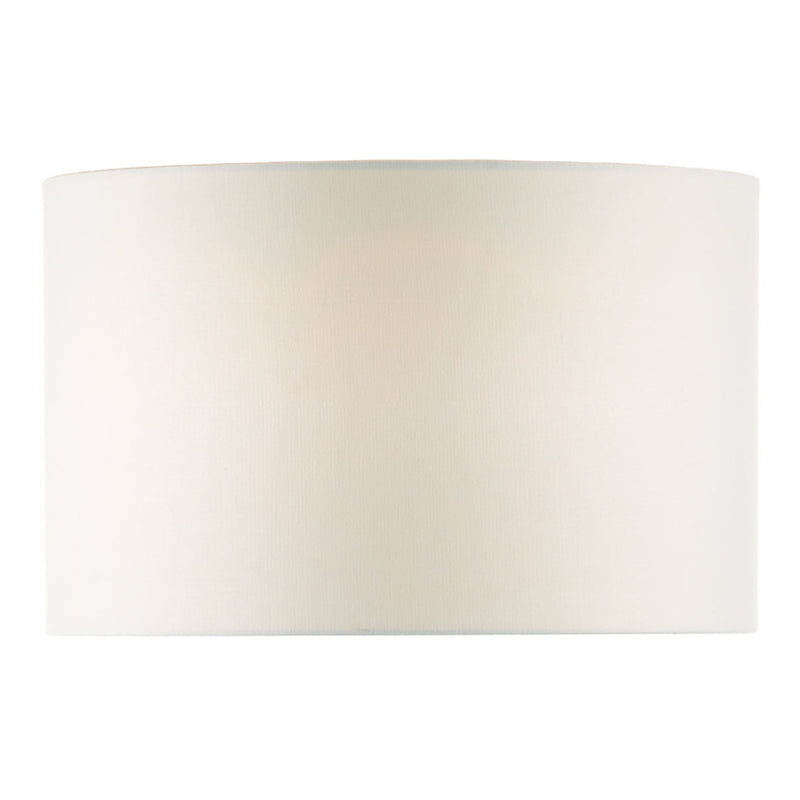 Dar Lighting Pyramid White Linen Drum Shade 46cm • PYR182