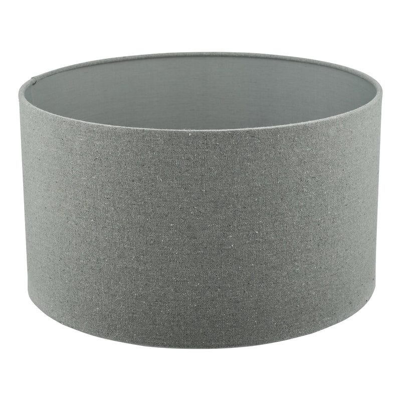 Dar Lighting Pyramid Grey Linen Drum Shade 46cm • PYR1839