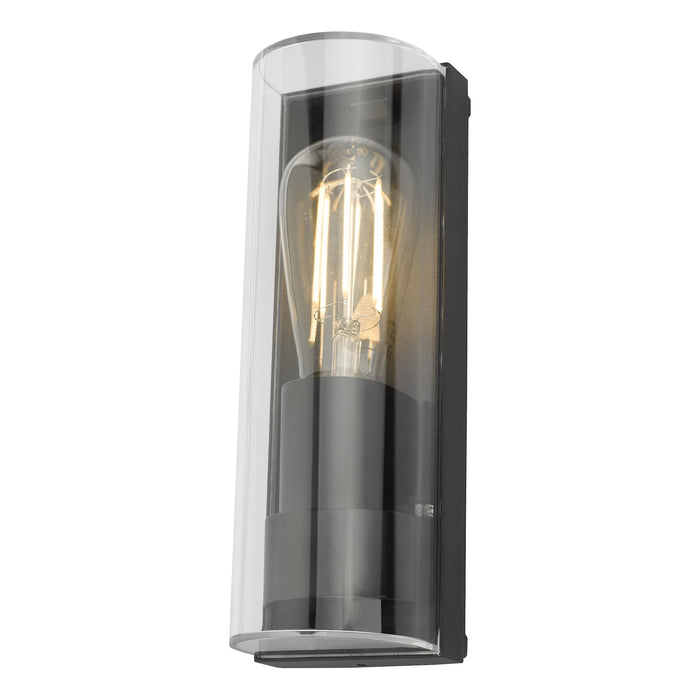Dar Lighting Quenby Outdoor Wall Light Matt Grey Acrylic IP65 • QUE1639