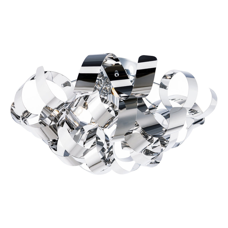 Dar Lighting Rawley 4 Light Flush Polished Chrome 40cm • RAW0455