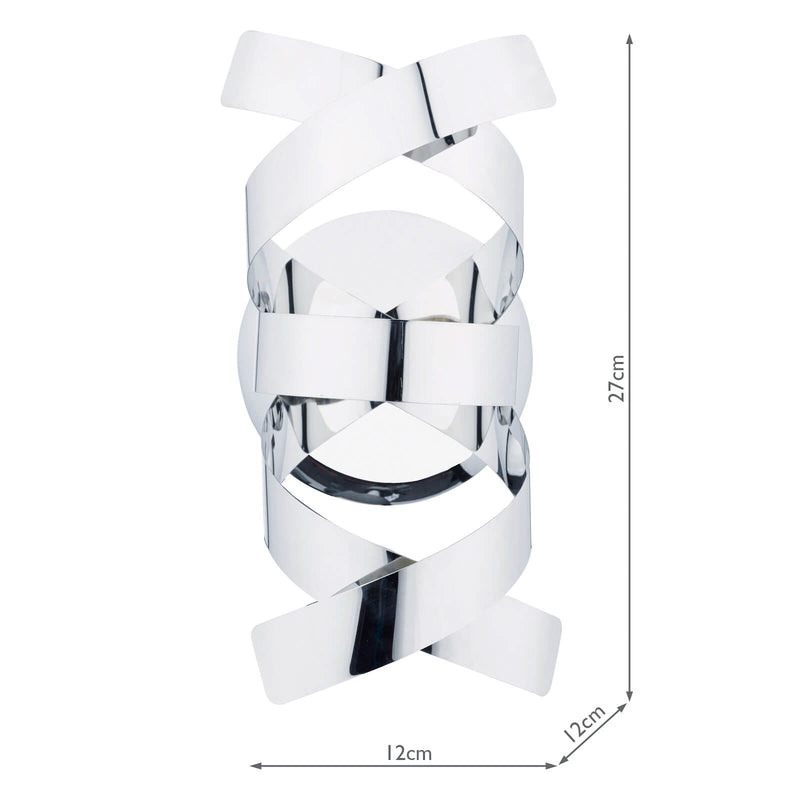 Dar Lighting Rawley Wall Light Polished Chrome • RAW0755