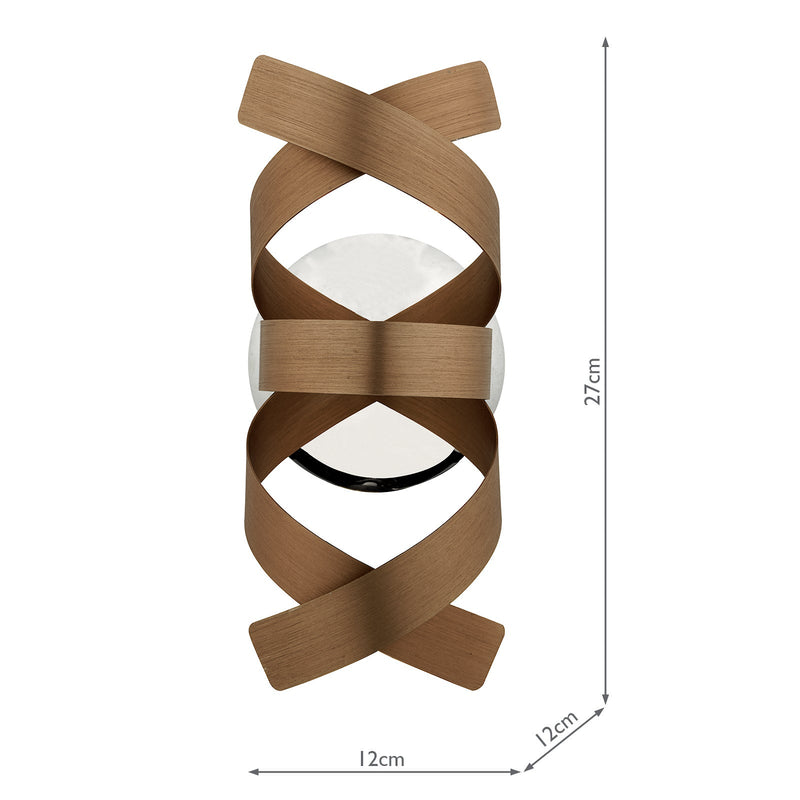 Dar Lighting Rawley Wall Light Brushed Copper • RAW0764