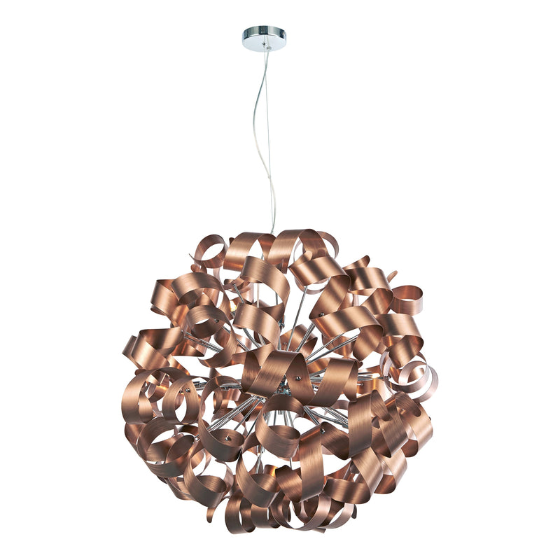 Dar Lighting Rawley 12 Light Pendant Brushed Copper • RAW1264