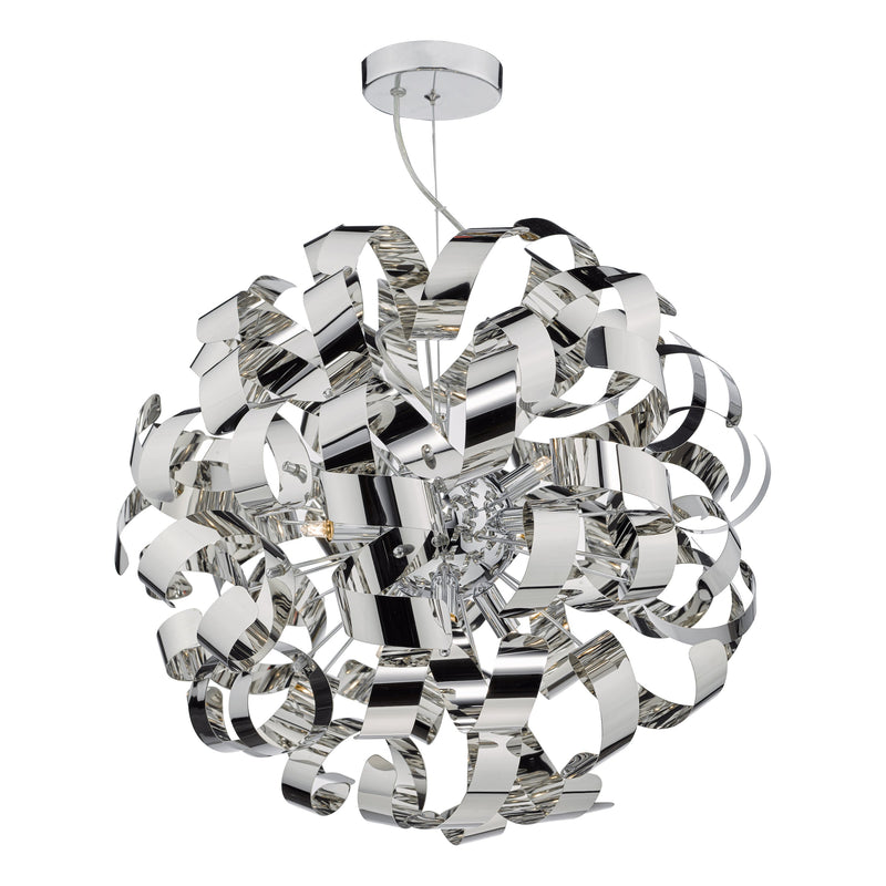 Dar Lighting Rawley 9 Light Pendant Polished Chrome • RAW1355