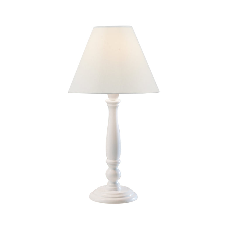 Dar Lighting Regal Small Table Lamp White With Shade • REG422