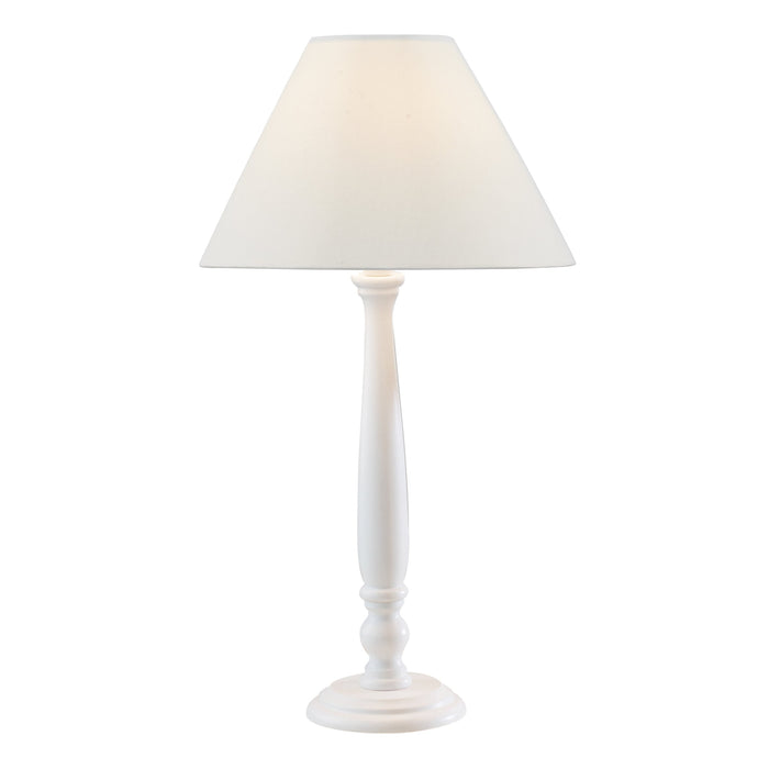 Dar Lighting Regal Large Table Lamp White With Shade • REG432