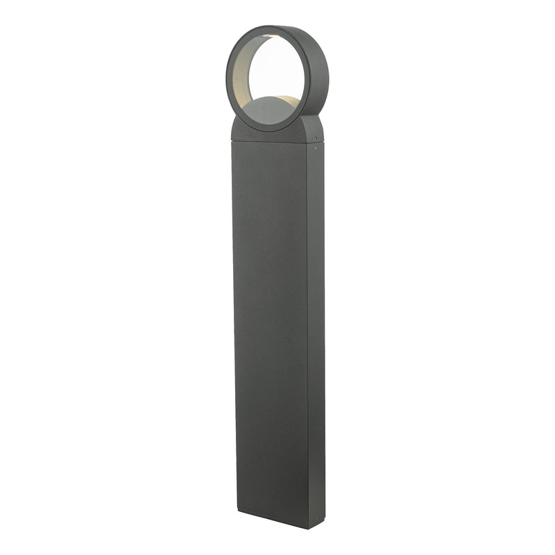 Dar Lighting Reon Outdoor Post With Round Light Anthracite IP65 LED • REO4539