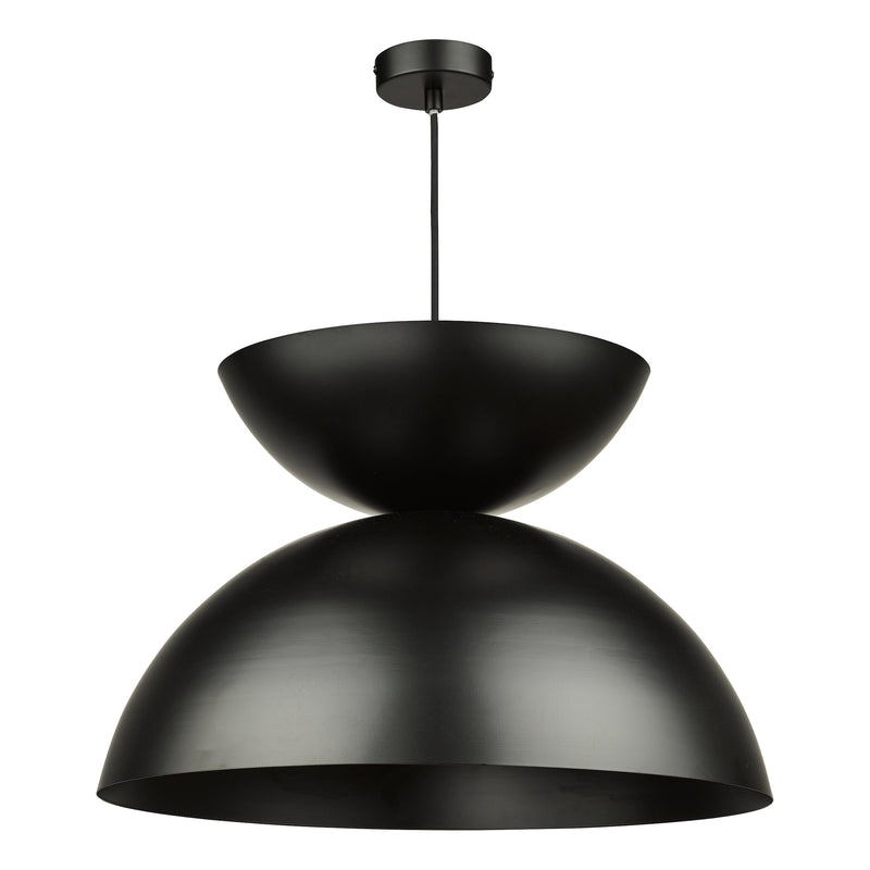 Dar Lighting Riya Pendant Matt Black • RIY0122