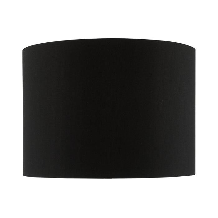 Dar Lighting Roja Black Cotton Drum Shade 24cm • ROJ1022