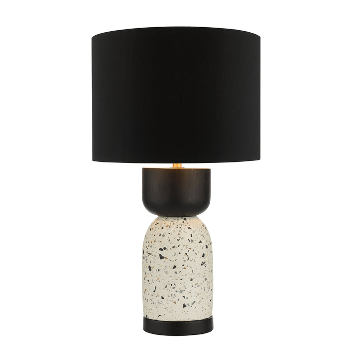 Dar Lighting Roja Table Lamp Terrazzo & Black With Shade • ROJ4255