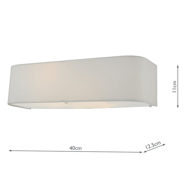 Dar Lighting Ronda 2 Light Wall Light Ivory • RON092