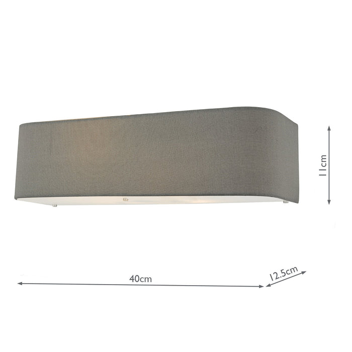 Dar Lighting Ronda 2 Light Wall Light Grey • RON0939