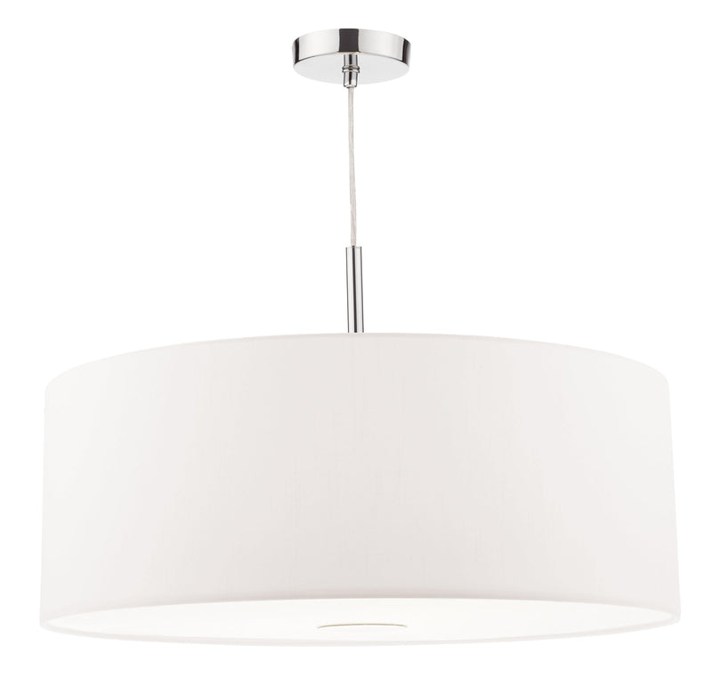 Dar Lighting Ronda 3 Light Pendant 60CM White • RON172