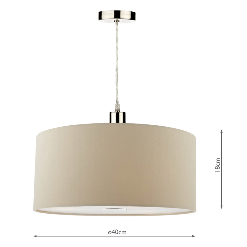 Dar Lighting Ronda Ecru Faux Silk Easy Fit Shade Only 40cm • RON6529