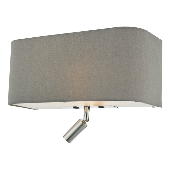 Dar Lighting Ronda 3 Light Wall Light Grey With LED Reading Light • RON7139L