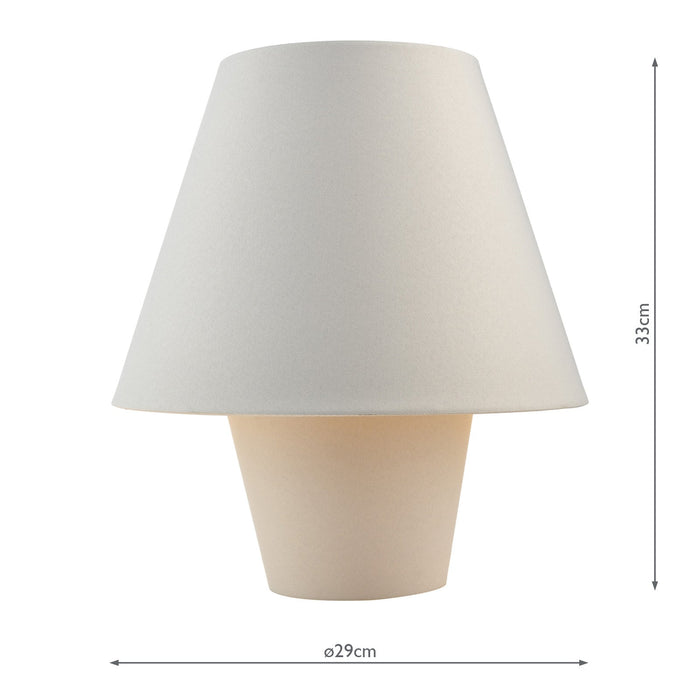 Dar Lighting Rylee Table Lamp Fabric Grey • RYL4339