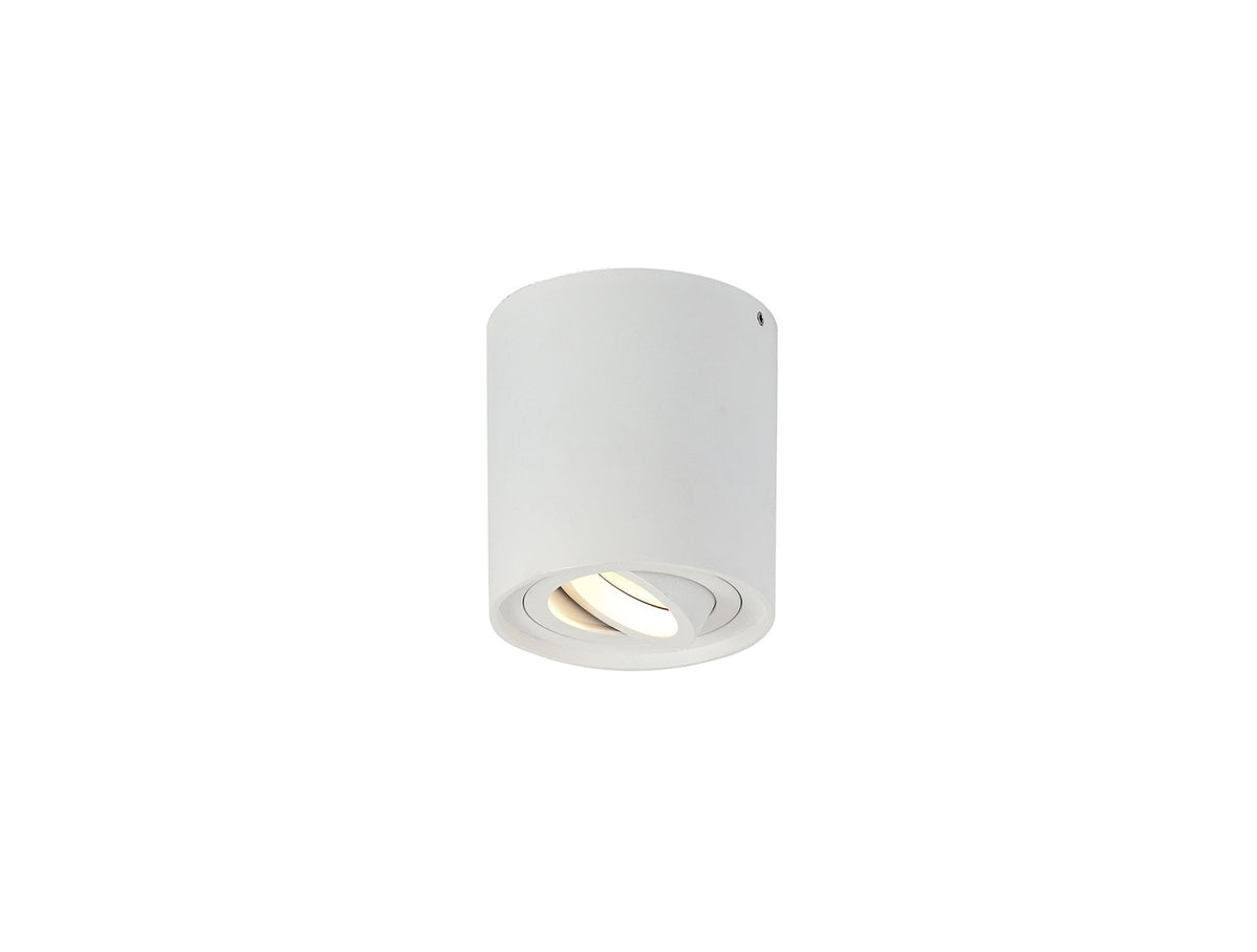 Deco Rico Adjustable Cylinder Spotlight, 1 Light GU10, Sand White • D0 ...
