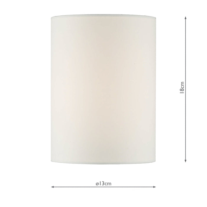 Dar Lighting Tuscan Ivory Cotton Cylinder Shade 13cm • S1061