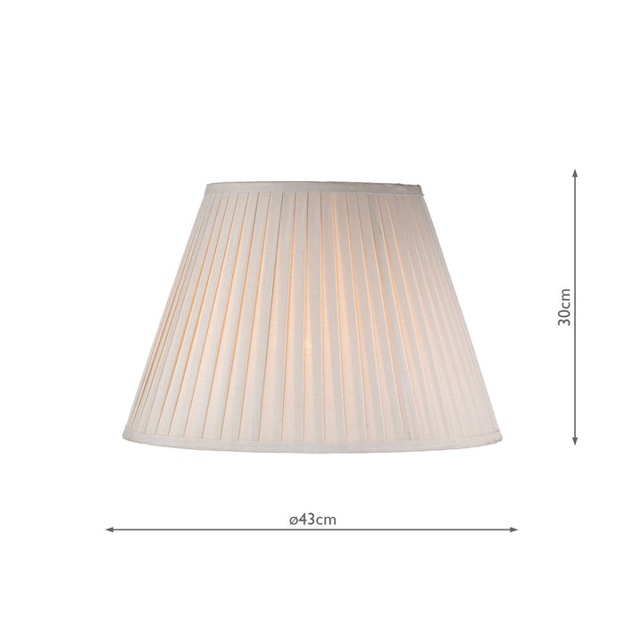 Dar Lighting S1098 Taupe Cotton Tapered Drum Shade 43cm • S1098