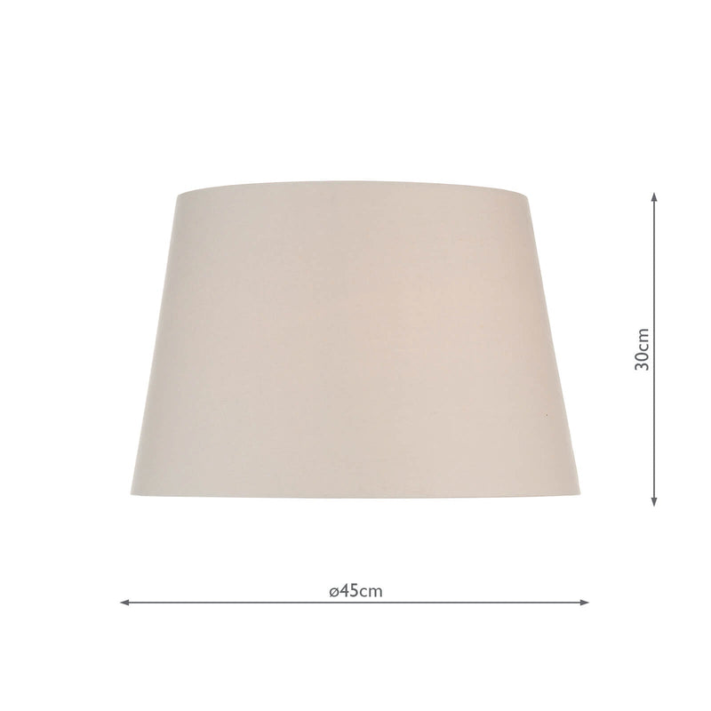 Dar Lighting S1099 Cream Cotton Tapered Drum Shade 45cm • S1099