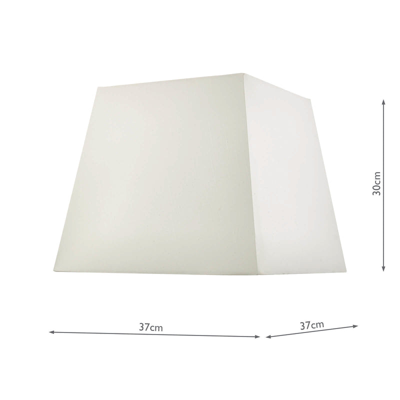 Dar Lighting S1101 Ivory Faux Silk Tapered Square Shade 37cm • S1101