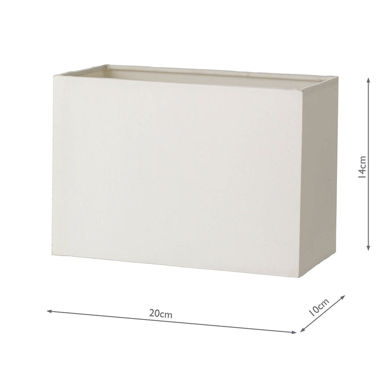Dar Lighting Modena Ivory Cotton Rectangle Shade 20cm • S1123