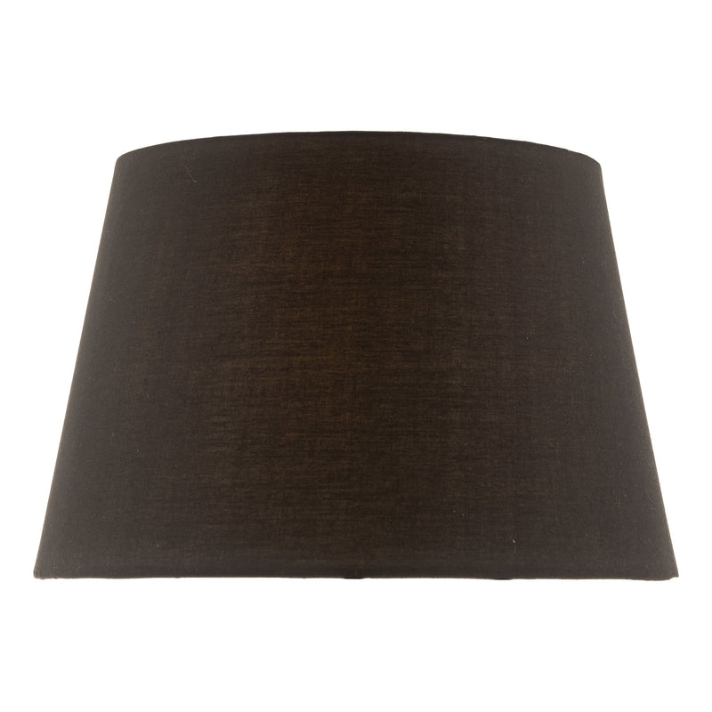 Dar Lighting Safia Black Cotton Tapered Drum Shade 36CM • SAF1422