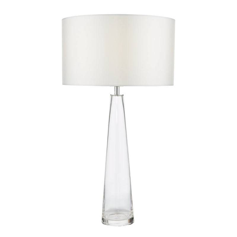 Dar Lighting Samara Table Lamp Clear Glass Base Only • SAM4208
